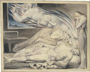 Death Of The Strong Wicked Man by William Blake