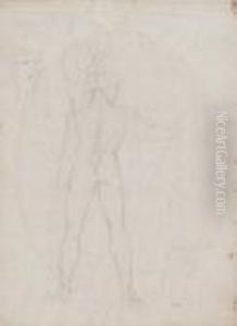 Satan Going To And Fro In The Earth, And Another Figure by William Blake