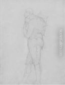 The Ghost Of A Flea (recto); A Druidical Building With Figures (verso) by William Blake