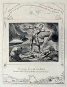 Satan Smiting Job With Boils (bindman 631) by William Blake