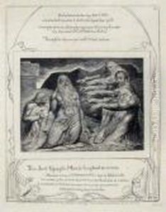 Job Rebuked By His Friends (b. 635) by William Blake