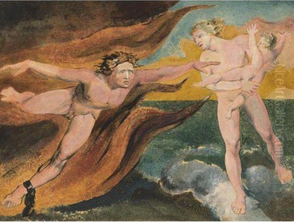 The Good And Evil Angels Struggling For Possession Of A Child - view 1