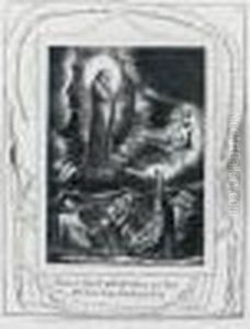 Then A Spirit Passed Before My Face The Hair Of My Flesh Stood Up (bindman 634) by William Blake