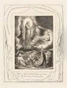 Then A Spirit Passed Before My Face, The Hair Of My Flesh Stood Up<</b> by William Blake
