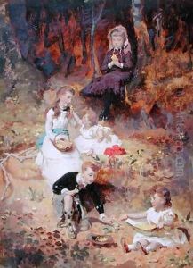 Five Children Playing in the Forest