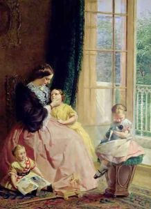Mrs Hicks Mary Rosa and Elgar by George Elgar Hicks