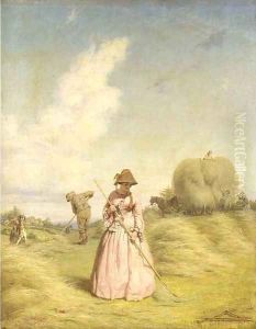 Haymaking by George Elgar Hicks