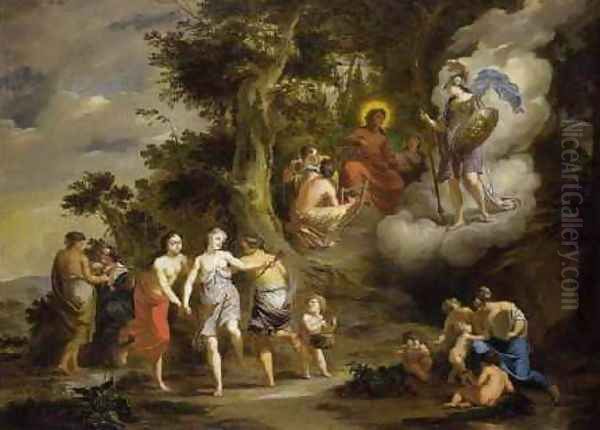 Pallas Athene Visiting Apollo on the Parnassus 1703 - view 1