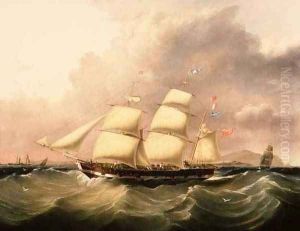 The Barque St Mary Calling for a Pilot off the Skerries Anglesey
