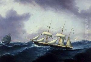 The Louisa Bragington on her Maiden Voyage from Liverpool to South America by Joseph Heard