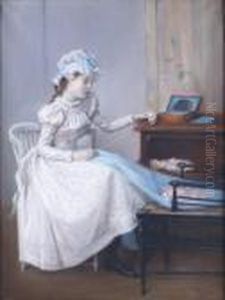 La Jeune Fille A Son Ouvrage by Jacques-Emile Blanche