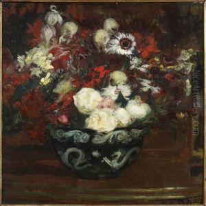 Bouquet De Fleurs Et Coupe Chinoise by Jacques-Emile Blanche