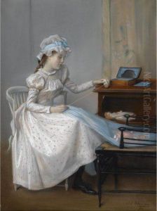 Fillette A La Bobine De Fil by Jacques-Emile Blanche