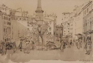 Italian Fountain by Jacques-Emile Blanche