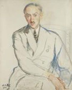 Portrait D'andre Maurois by Jacques-Emile Blanche
