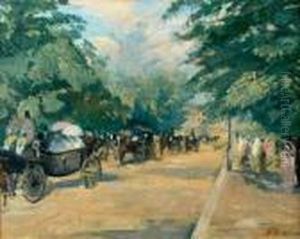 Promenade Au Bois De Boulogne by Jacques-Emile Blanche