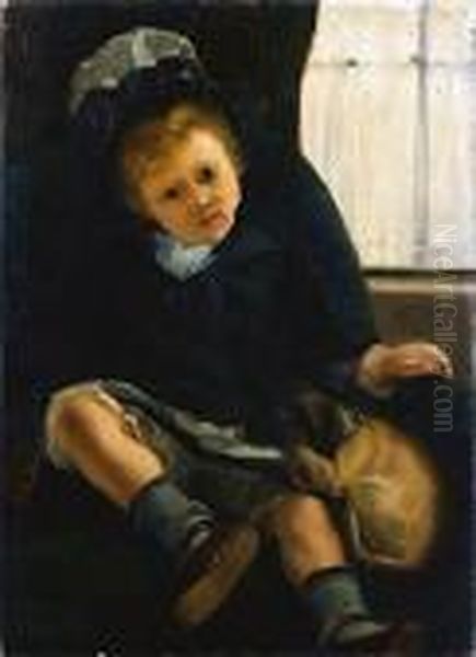 Petite Fille Au Chien, Circa 1882 - 1883 - view 1