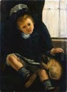 Petite Fille Au Chien, Circa 1882 - 1883 Petite Fille Au Chien, Circa 1882 - 1883
