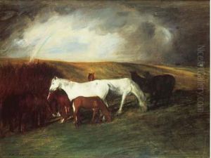 Chevaux Dans Un Paysage A L'arc En Ciel, 1893
