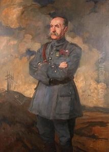 Portrait Of Marshall Foch by Jacques-Emile Blanche