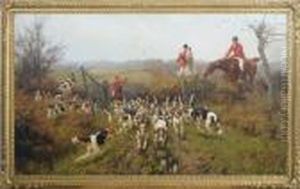 Foxhounds On The Scent by Thomas Blinks
