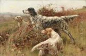 Three Setters On The Scent by Thomas Blinks