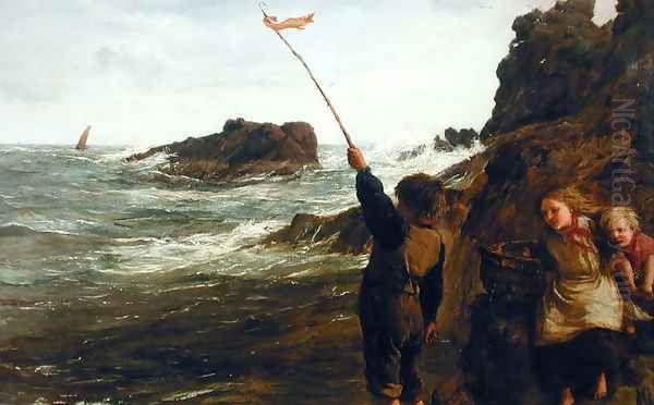 Caught by the Tide by James Clarke Hook