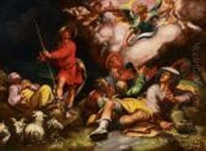 Verkundigung An Die Hirten by Abraham Bloemaert