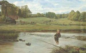 Cow tending by James Clarke Hook