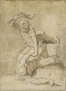 Cain Slays Abel by Abraham Bloemaert