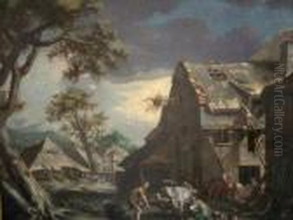 Busy Village Scene - view 1