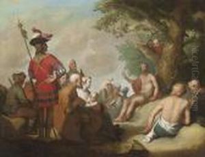The Predication Of Saint John The Baptist by Abraham Bloemaert