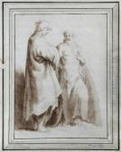 Two Standing Male Figures by Abraham Bloemaert