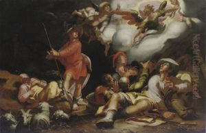 The Adoration Of The Shepherds by Abraham Bloemaert