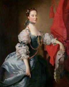 Portrait of a Lady in a Blue Gown by Thomas Hudson