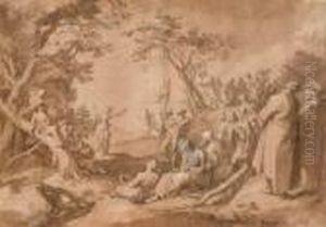 Saint Jean-baptiste Prechant by Abraham Bloemaert