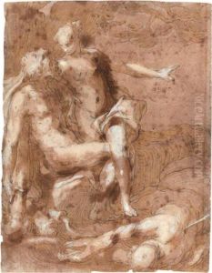 Hercules And Nessus by Abraham Bloemaert