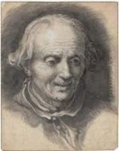 Portrait Of An Old Man Looking Down by Abraham Bloemaert