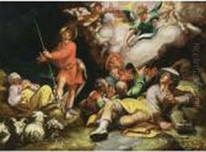 The Adoration Of The Shepherds by Abraham Bloemaert