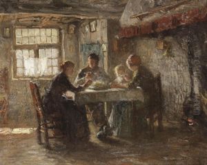 A Family Dinner by Bernardus Johannes Blommers