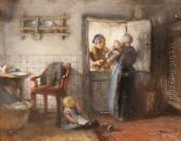A Chat By The Kitchen Door - view 1