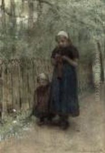 The Stroll by Bernardus Johannes Blommers