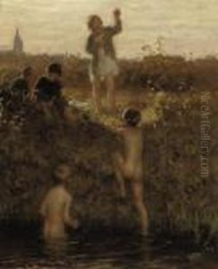 The Little Bathers by Bernardus Johannes Blommers