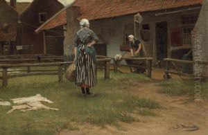 Washing Day by Bernardus Johannes Blommers