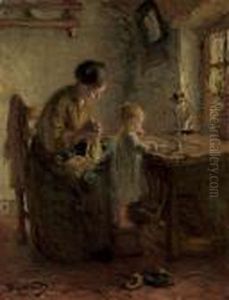 Meal Time by Bernardus Johannes Blommers