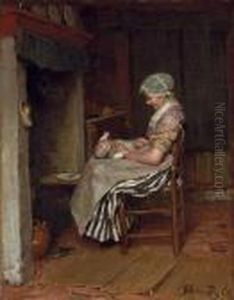 A Tender Moment by Bernardus Johannes Blommers