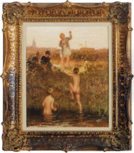Summertime Swim by Bernardus Johannes Blommers