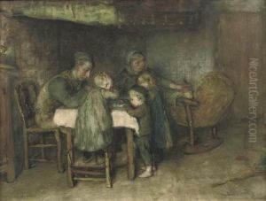 The Family Dinner by Bernardus Johannes Blommers
