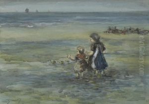 Kinder Am Strand. by Bernardus Johannes Blommers