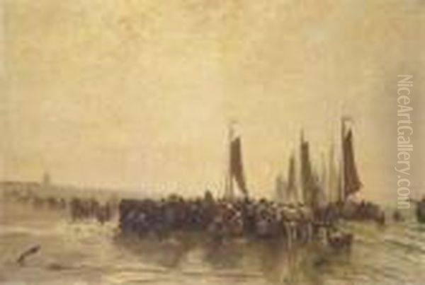 Vischverkoop Op Het Strand; On The Beach - view 1